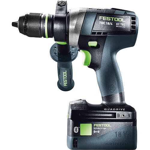Perceuse-visseuse sans fil Festool 18 V TDC 18/4 5,0/4,0 I-Plus QUADRIVE avec 1x batterie 4 Ah et 1x batterie 5 Ah et chargeur ave