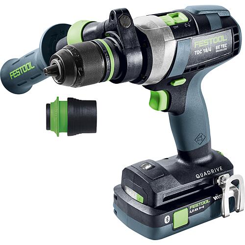 Perceuse-visseuse sans fil Festool 18 V TDC 18/4 5,0/4,0 I-Plus QUADRIVE avec 1x batterie 4 Ah et 1x batterie 5 Ah et chargeur ave