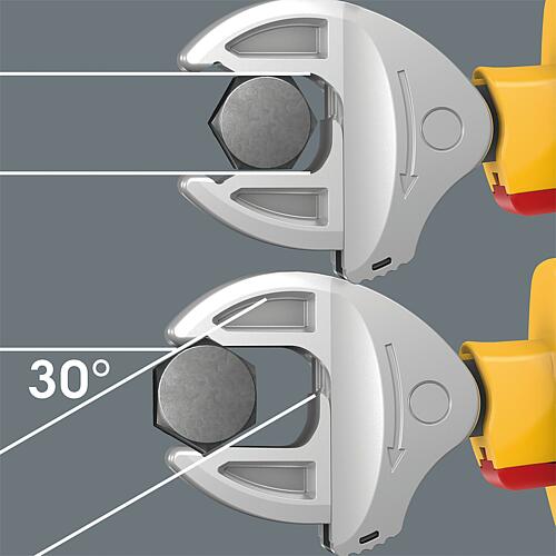Clé mixte VDE 6004 Joker auto-ajustable, avec fonction cliquet Anwendung 6