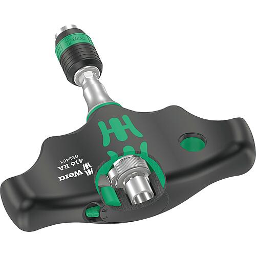 Porte-embouts à manche transversal 416 RA avec mandrin à serrage rapide Rapidaptor et fonction cliquet Anwendung 1