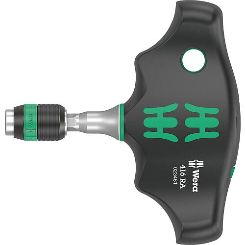 Porte-embouts à manche transversal 416 RA avec mandrin à serrage rapide Rapidaptor et fonction cliquet Standard 1