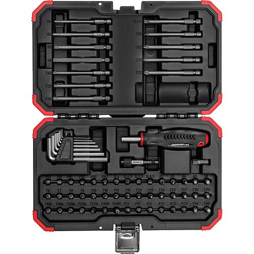 Jeu d'embouts 1/4", à fente, Phillips, Pozidriv, Torx®, Torx® TH (avec alésage), à six pans creux, 67 pièces Standard 1