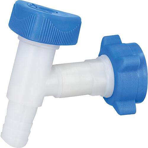 Robinet de vidange PROFI S38, pour bidon d'eau ECO, naturel/bleu