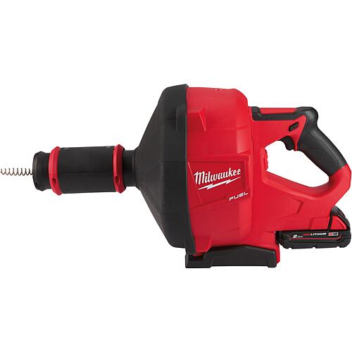 Nettoyeur de tuyaux sans fil Milwaukee M18FDCPF10-201C, spirale 10 mm, avec 1 batterie 2,0 Ah et chargeur Standard 1
