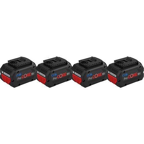 Kit de batteries 18 V, 4 x 5,5 Ah Batteries ProCORE avec mallette de transport