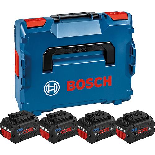 Kit de batteries BOSCH 18V avec 4x 5,5 Ah Batteries ProCORE et mallette de transport