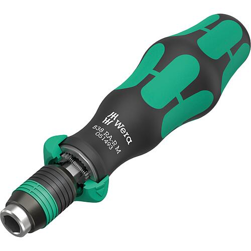 Kit de tournevis à embouts Kraftform Kompakt à fente, Phillips, Pozidriv, Torx®, six pans creux, avec mandrin à serrage rapide et fonction cliquet, 15 pièces Anwendung 1