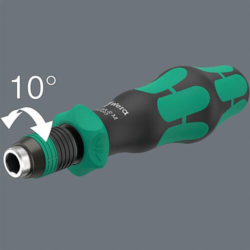 Kit de tournevis à embouts Kraftform Kompakt à fente, Phillips, Pozidriv, Torx®, six pans creux, avec mandrin à serrage rapide et fonction cliquet, 15 pièces Anwendung 2