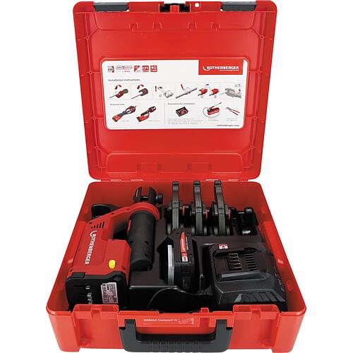 Machine à sertir sur batterie Rothenberger ROMAX Compact Kit TH 16-20-26, avec batterie 2,0 Ah CAS Standard 1