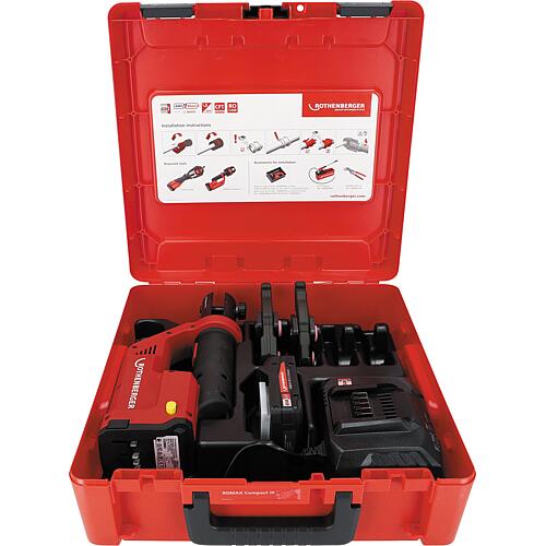 Sertisseuse sur accu Rothenberger ROMAX Compact Kit >B< Maxi Pro 1/4" - 1 1/8", avec accu 2,0 Ah CAS Standard 1