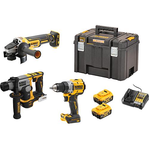 Jeu de batteries DCK355P2T-QW, 18 V, 3 pièces avec 2 Batteries 5,0 Ah, Chargeur et Mallette de transport Standard 1