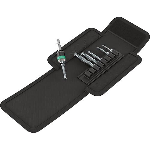 Jeu d'embouts de taraudage combinés WERA 1/4" 847/7, 7 pièces avec pochette pliable Standard 1