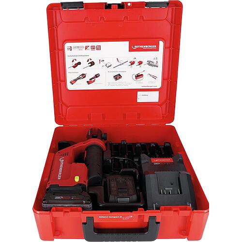 Sertisseuse sur accu Romax Compact III, pour Mâchoires de sertissage Compact, 18 V système d'accu AMP avec Bluetooth
 Standard 1