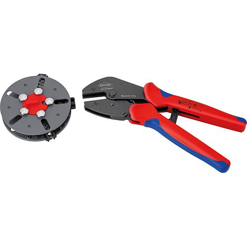 Pinces à sertir KNIPEX® MultiCrimp® avec magasin interchangeable pour PV et Solaire, 4 pièces Anwendung 1