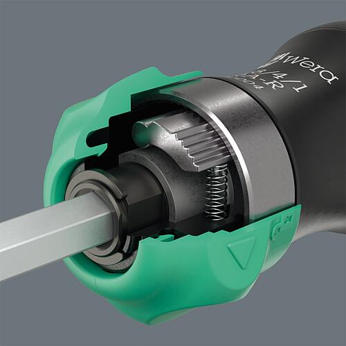 Porte-embouts magazine à cliquet Wera Kraftform Kompakt 25 RA-R avec sacoche, 6 pièces Anwendung 2
