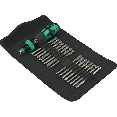 Jeu d'embouts avec fonction cliquet Wera Kraftform Kompakt 60 RA-R 1, 17 pièces Standard 1