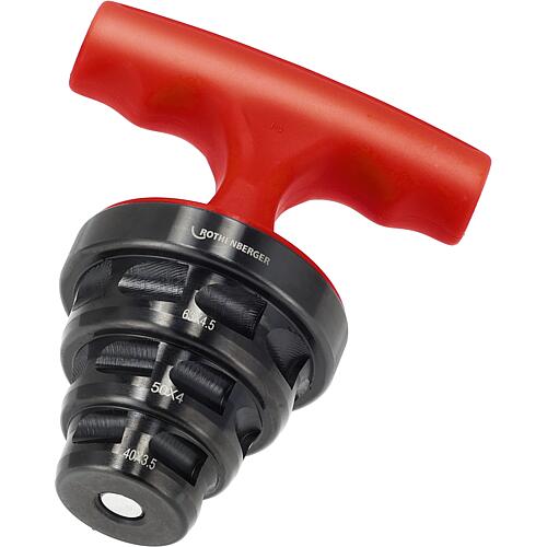 Outil de calibrage et d'ébavurage Rocaliber L, ø 40 - 63 mm Anwendung 1