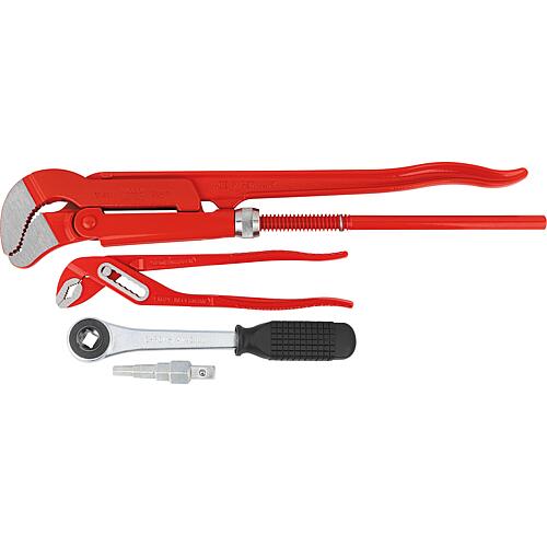 Kits d'outillage II, 3 pièces, clé étagée, pince à tuyaux S-Maul, pince à pompe à eau Standard 1