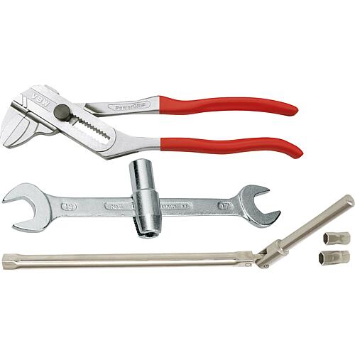 Kits d'outillage III, 3 pièces, Sanitaire, robinet de garde et pinces-clés Standard 1