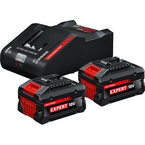 Jeu de batteries BOSCH 18 V avec 2 batteries EXPERT 8,0 Ah et chargeur Standard 1