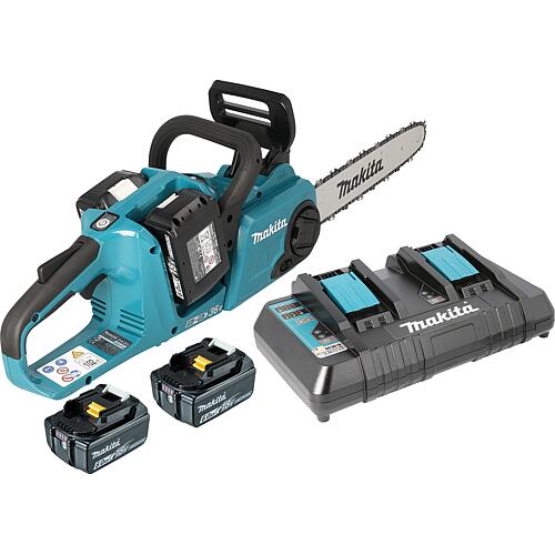 Tronçonneuses sans fil MAKITA DUC353PG4, 2 x 18 V avec 4 Batteries 6,0 Ah et chargeur double Standard 1