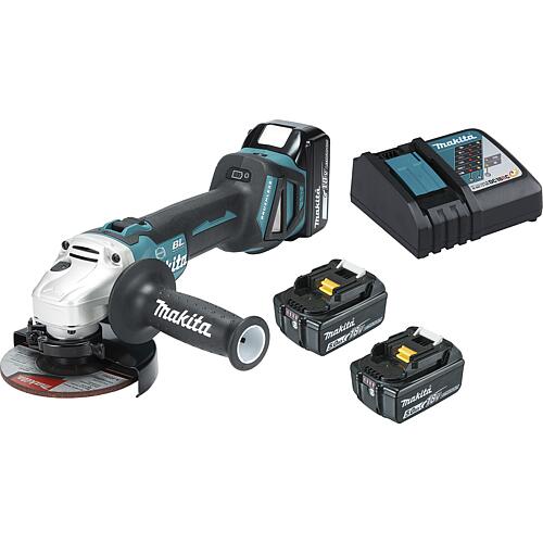 Meuleuses d'angle sans fil MAKITA DGA513RT3J, 18 V avec 3 Batteries 5,0 Ah, Chargeur et coffret de transport Standard 1