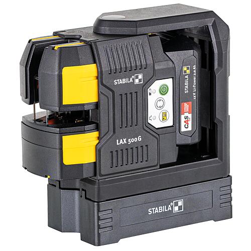 Laser pour brasage en croix Stabila LAX 500 G, 12 V avec 1 batterie 2,0 Ah et chargeur dans une mallette de transport Standard 1