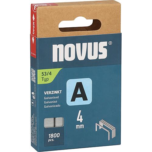 Agrafe à fil fin Novus type A 53/4 galvanisée, dure,
 Cond. =1800 Pièces Standard 1