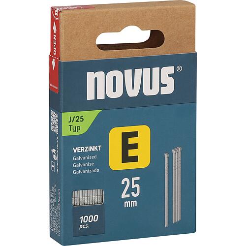 Clous à agrafer Novus type E J/25 galvanisés
Cond. = 1000 Pièces Standard 1