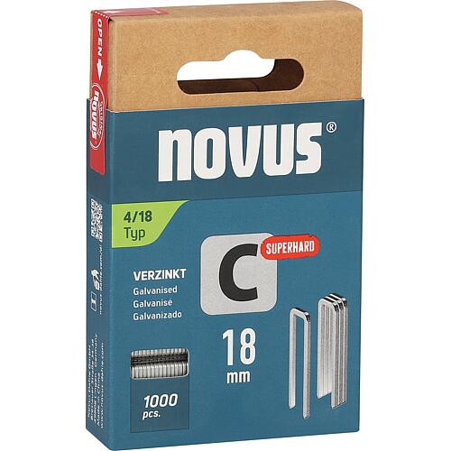 Pince à dos étroit NOVUS type C 4/18 galvanisée
Cond. = 1000 Pièces Standard 1