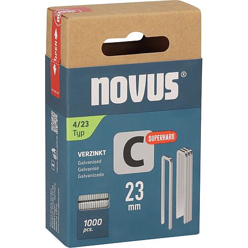 Agrafe à dos étroit NOVUS type C 4/23 galvanisé
Cond. = 1000 Pièces Standard 1