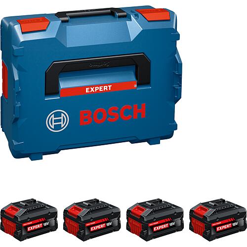 Kit de batteries BOSCH 18 V avec 4 batteries 5,5 Ah EXPERT et coffret de transport Standard
