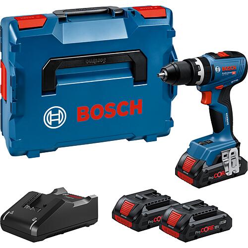 Perceuse-visseuse à percussion sans fil BOSCH GSB 18V-65 avec 3x 4,0 Ah Batteries ProCORE et Chargeur