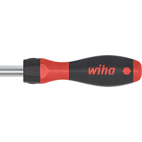 Tournevis à cliquet avec porte-embouts wiha SoftFinish®, réversible, pour embouts 1/4", 112 mm Standard 1