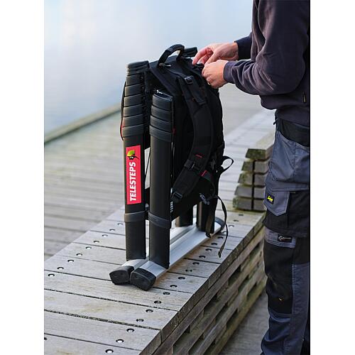 Sac à dos de transport BACKPACK pour échelle télescopique et outillage Anwendung 4