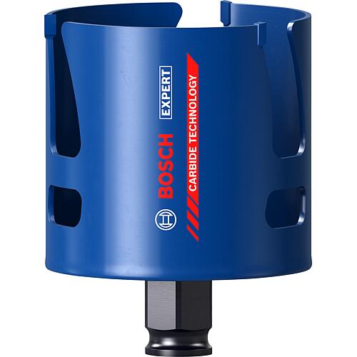 Scie cloche Bosch® EXPERT ConstructionMaterial, avec emmanchement PowerChange Plus Ø 73 mm, longueur utile 60 mm
