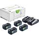 Kit batterie SYS 18V, 577709 4x5,0/TCL 6 DUO, avec 4 x 5 Ah batteries et chargeur avec mallette de transport Standard 1