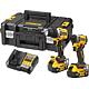 Jeu de batteries DCK2051P2T-QW, 2 pièces y compris Perceuses-visseuses, Visseuses à chocs sans fil, 2 x 5,0 Ah et Chargeur Standard 1