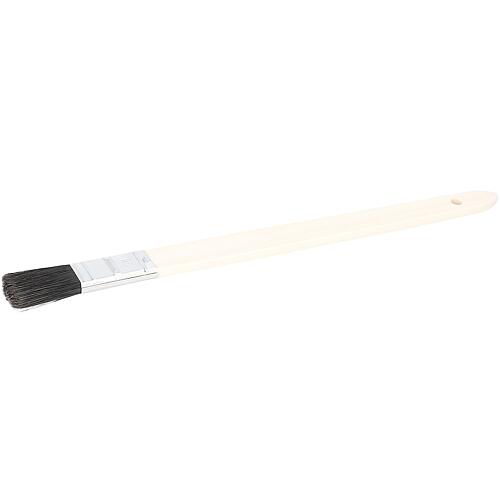 Pinceau plat droit 25 mm noir, manche en bois tole souple