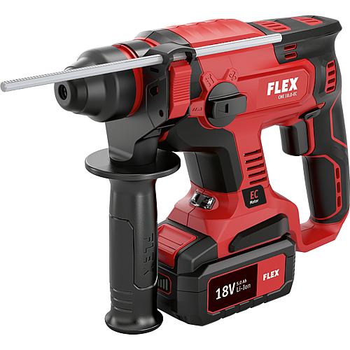 Marteau perforateur et burineur sans fil FLEX CHE 18.0-EC 18 V avec 2x batteries 5,0 Ah et chargeur