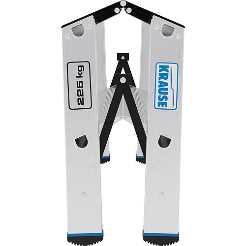 Marchepied double rabattable charge lourde 135 XL, 2x2 marches, hauteur de travail 2,50m