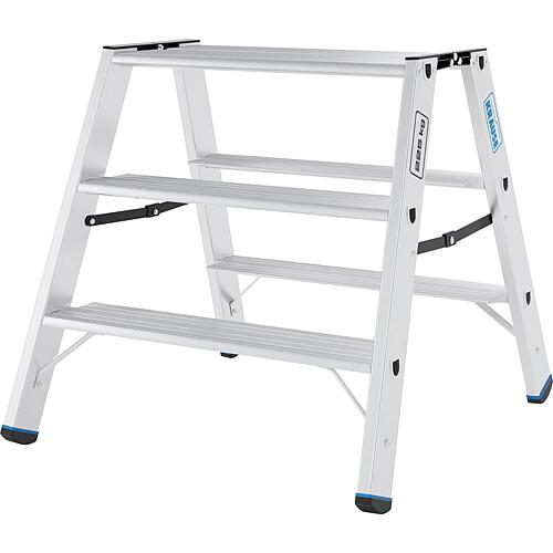 Marchepied double rabattable charge lourde 135 XL, 2x3 marches, hauteur de travail 2,70m