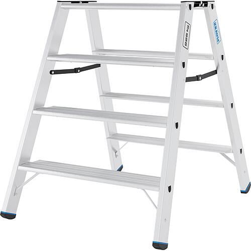 Marchepied double pliable charge lourde 135 XL, 2x4 marches, hauteur de travail 2,95m