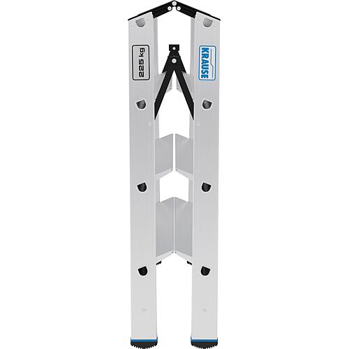 Marchepied double pliable charge lourde 135 XL, 2x4 marches, hauteur de travail 2,95m