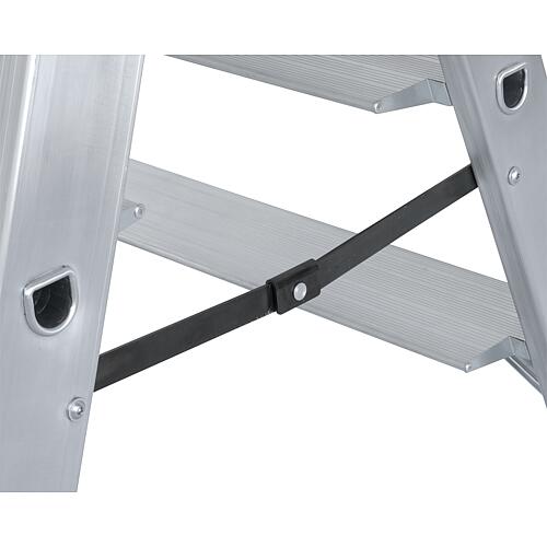 Marchepied double escamotable charge lourde 135, 2x2 marches, hauteur de travail 2,50m