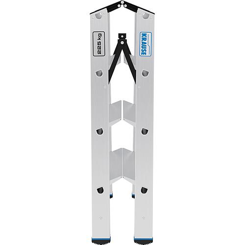 Marchepied double escamotable pour charges lourdes 135, 2x4 marches, hauteur de travail 2,95m