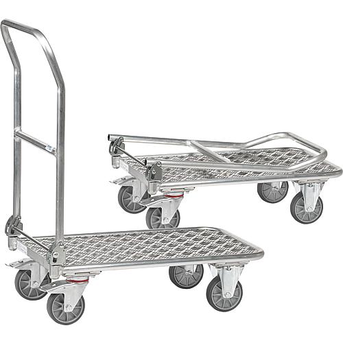 Chariot pliable KW12 alu Fetra Capacité 150 kg, surface de charge 900x600 mmm