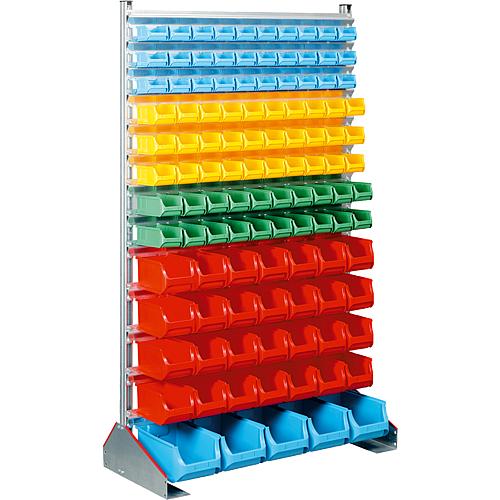 Etagere avec 113 boites en plastique lxpxh 1130x500x1900 mm ProfiPlus Depot>SHS 113<