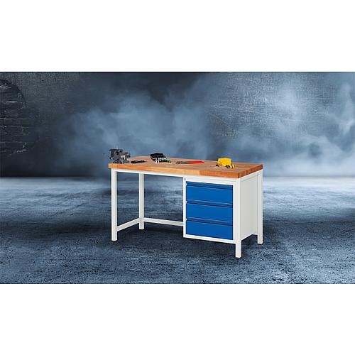 Etabli 8157 Série BASIC-8 avec 3 tiroirs et plan de travail en hêtre massif (H) (mm) : 40 Anwendung 1