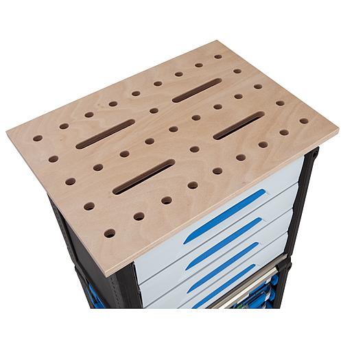 Plan de travail AP 24, perforé, convient pour WorkMo largeur 2 Standard 1